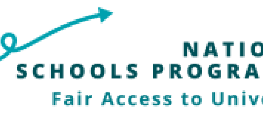 An arrow pointing to the right next to the text: National Schools Programme: Fair Access to University
